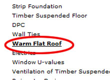 Building Specification, Warm Flat Roof