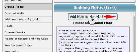 Adding a Timber Suspended Floor Note to a Specification Adding a Timber Suspended Floor Note to a Specification